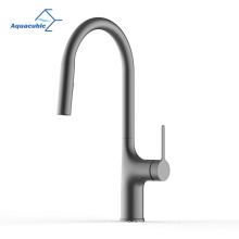 Aquacubic high quality Gunmetal gray Pull Down Kitchen Faucet with Magnetic Docking Sprayer